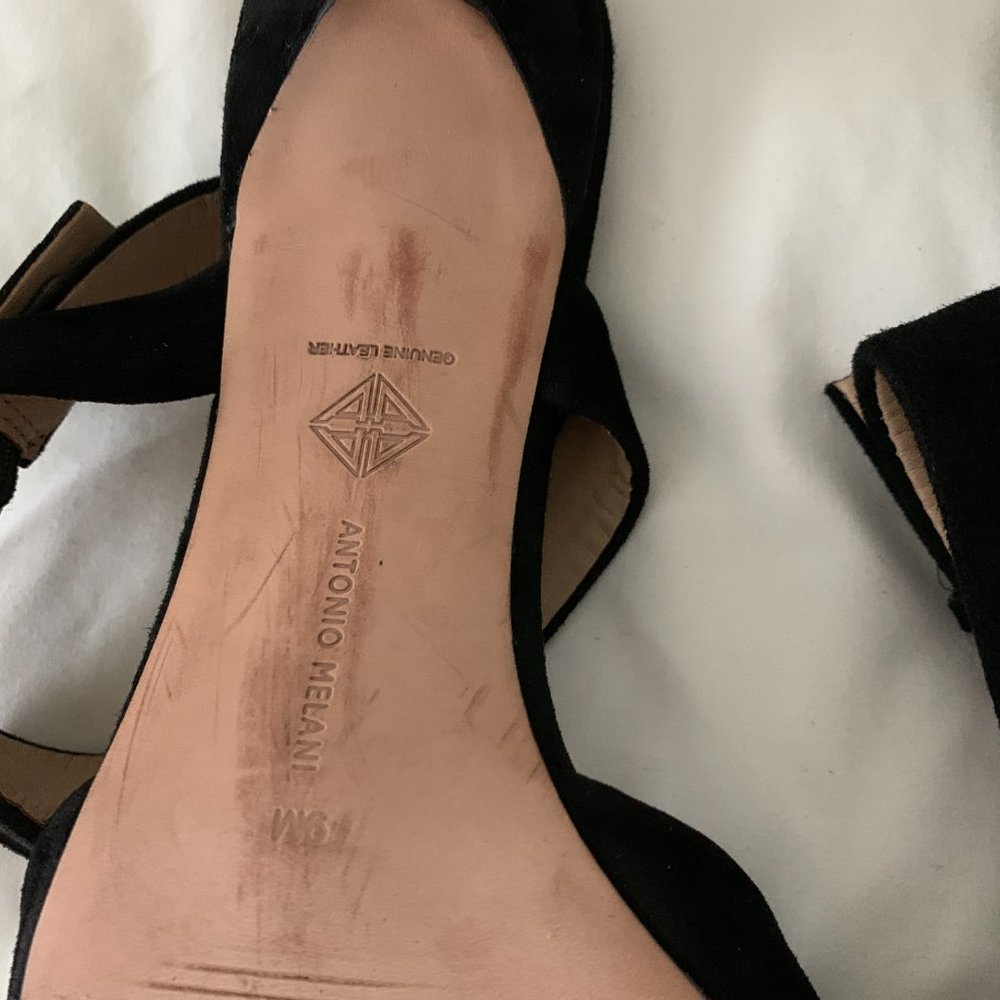 Antonio Melani Judena Women´s Black Ankle Strap Heels, Size 9 - Picture 12 of 16